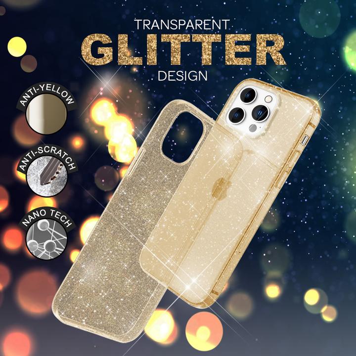 Produktbild Nalia Klare Glitzer Silikon Hülle (Apple iPhone 14 Pro)