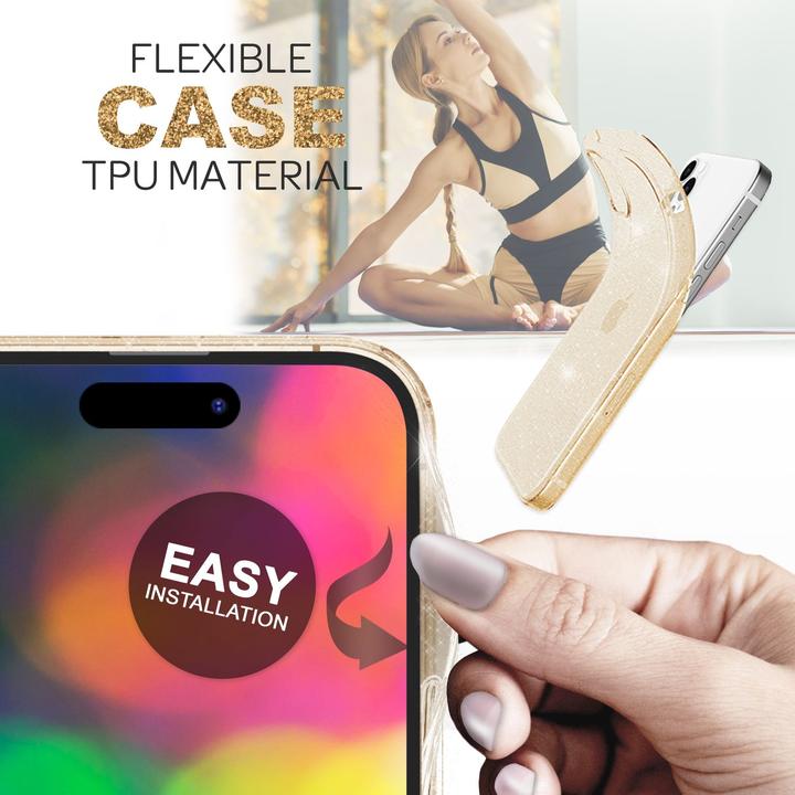 Produktbild Nalia Klare Glitzer Silikon Hülle (Apple iPhone 14 Pro)