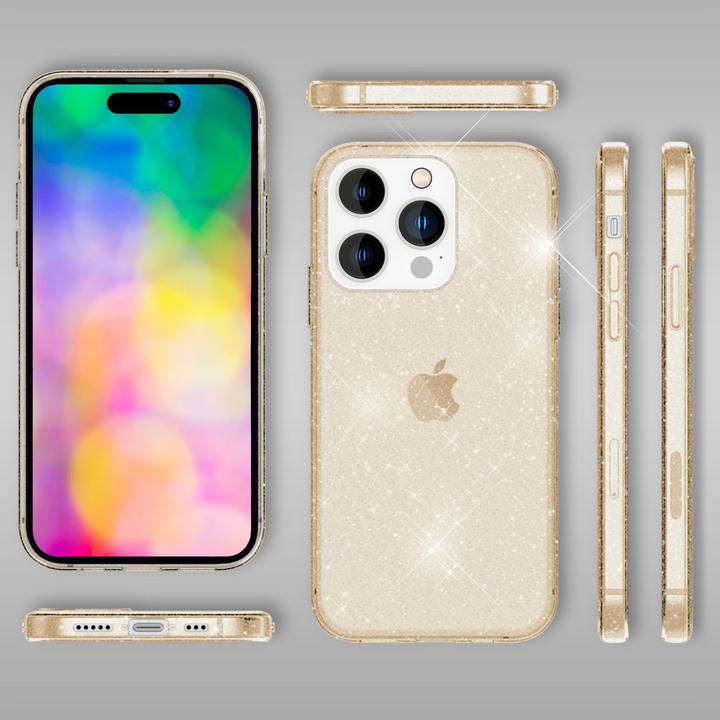 Produktbild Nalia Klare Glitzer Silikon Hülle (Apple iPhone 14 Pro)
