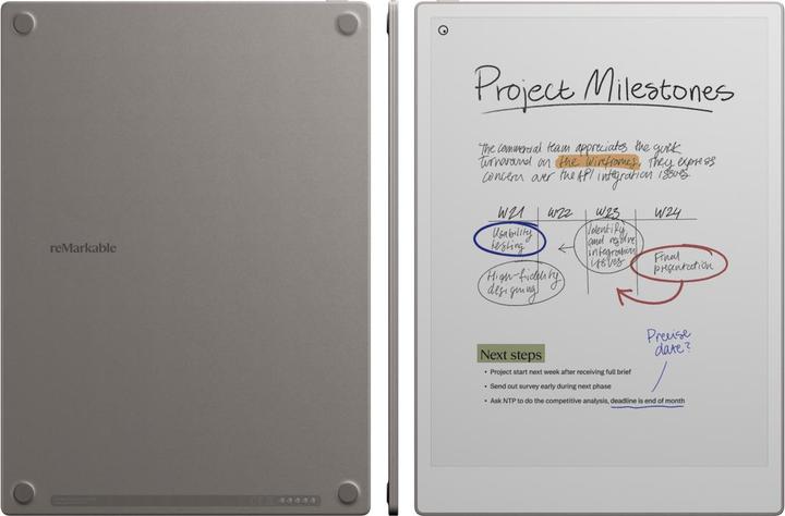 Produktbild reMarkable Paper Pro met Book Case Leer Zwart (RM83C-1005NW) (11.80", 64 GB, Schwarz, Zwart)