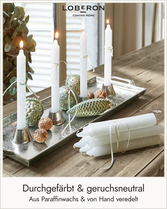Immagine prodotto Loberon Set di 12 candele Bauceau crema (12 pz.)