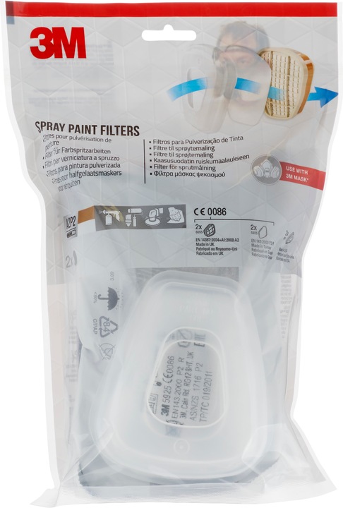 Produktbild 3M Ersatzfilter für Atemschutz Halbmaske 6002C (A2P2, 2 x)