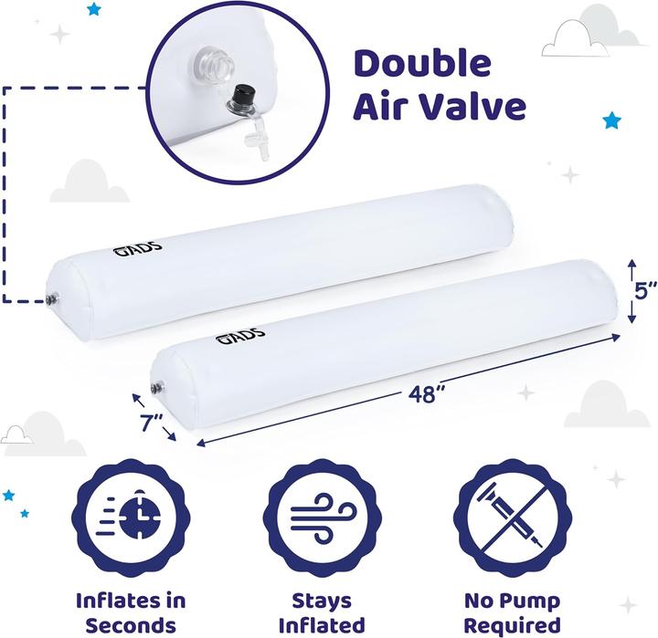 Produktbild Gads 2er-Set Aufblasbarer Rausfallschutz fürs Bett (121 cm)