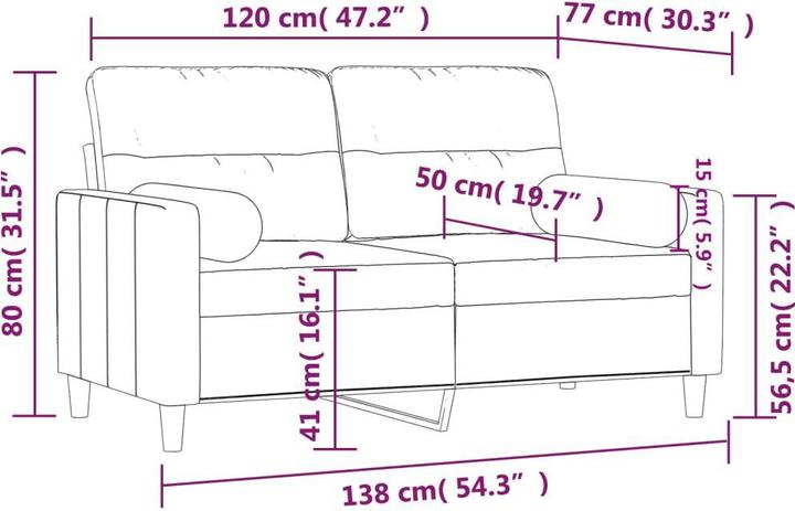 Produktbild vidaXL Amando (2-Sitzer)