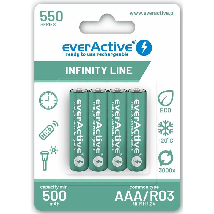Productafbeelding Everactive Oneindigheidslijn (4 Pcs., AAA, 550 mAh)