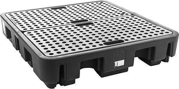 Actual product image Jonesco PE drum sump for 4 x 200 l drums, collection capacity 242 l, with PE grate