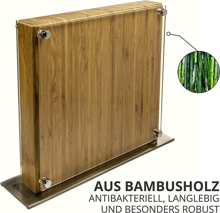 Actual product image Stallion Knife block bamboo