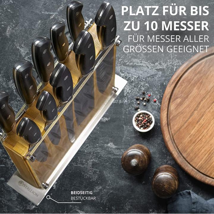 Actual product image Stallion Knife block bamboo