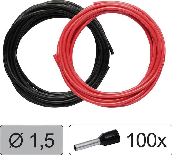 Produktbild Quadrios 25CW128 Einzelader LiFY 1.5 mm² Rot, Schwarz 1 Set (3 m)