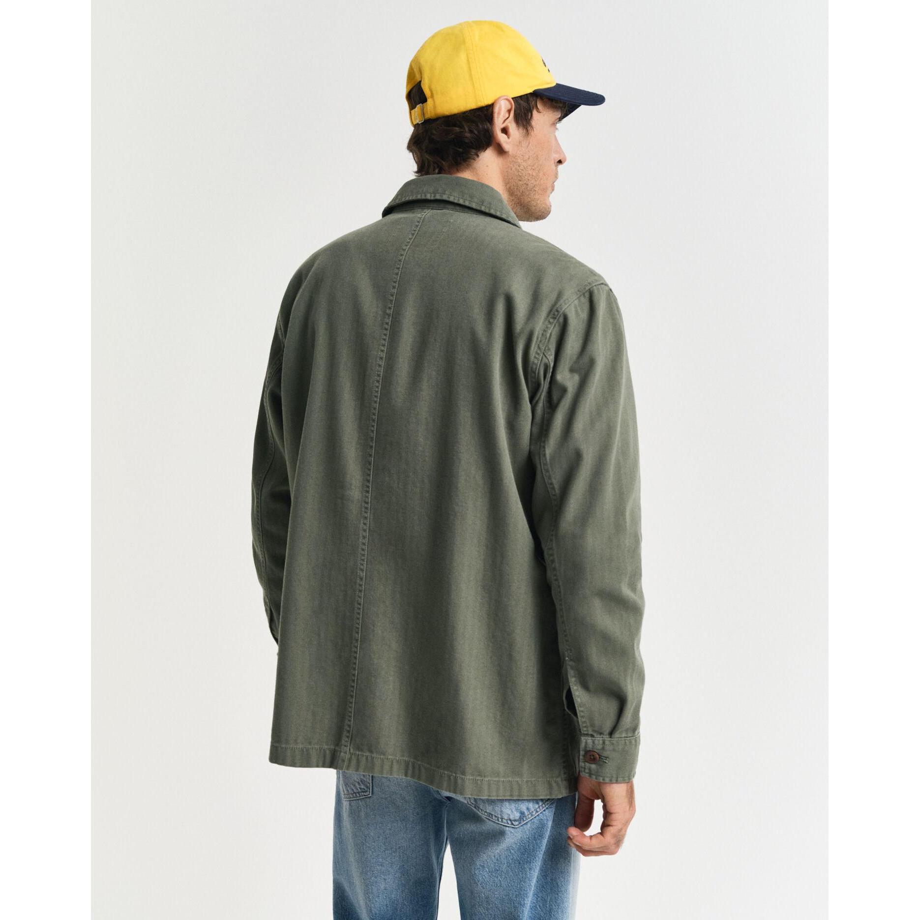Thumbnail - GANT, Herren, Hemd, Herringbone, Grün, (XL)