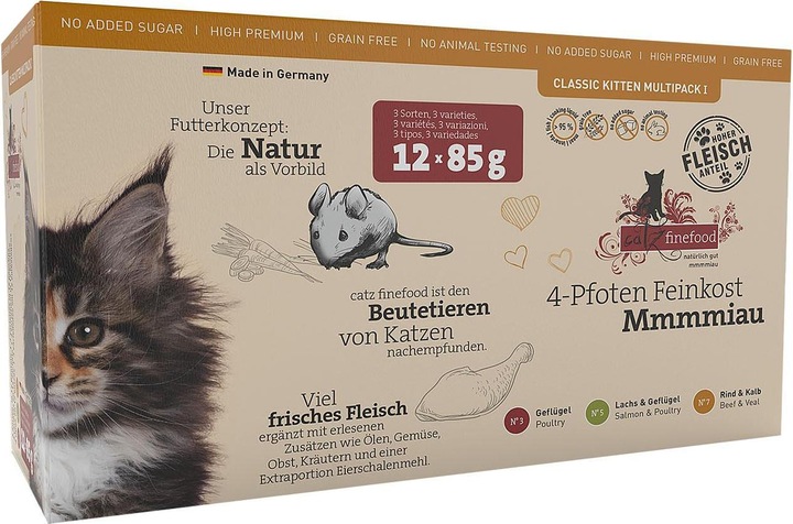 Actual product image Catz Finefood Finefood Kitten I Multipack, 12x85g (Junior, 12 pcs., 85 g)