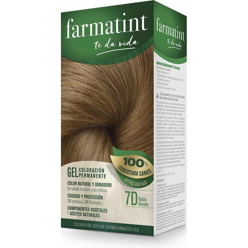 Farmatint, Haarfarbe, Dauerhafte Farbe Gel 7d Dunkelblond 150ml (7D Golden Blonde)