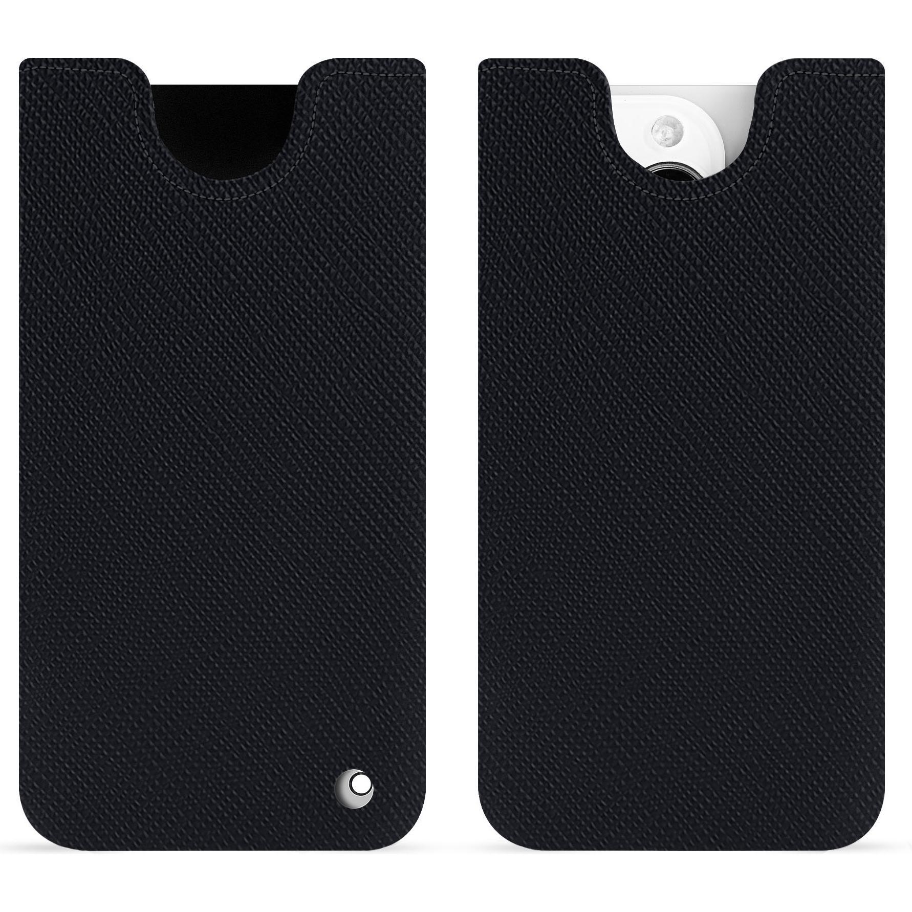 Noreve Lederschutzhülle (Apple iPhone 15 Pro), Smartphone Hülle, Schwarz