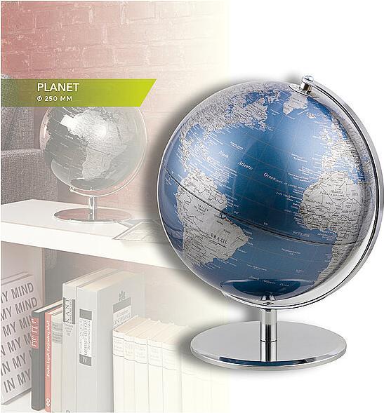 Actual product image emform Planet table globe metallic blue/silver (25 cm)