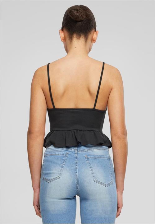 Produktbild Urban Classics Ladies Waffle Pique Ruffle Top - 137877 (4XL)