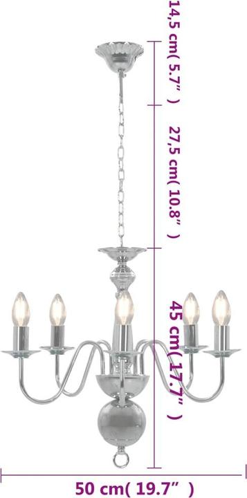 Actual product image vidaXL Kronleuchter (50 cm)