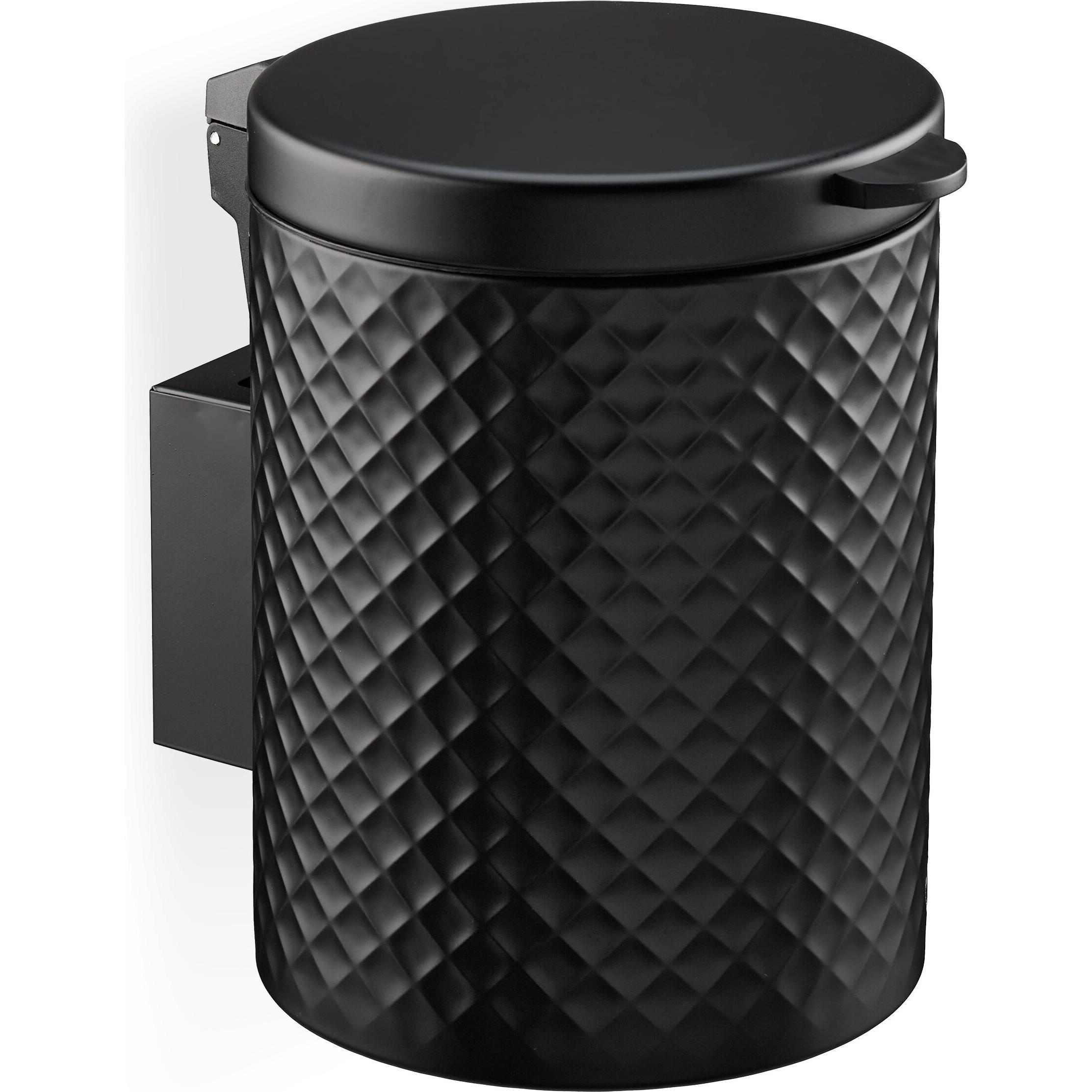 Relaxdays Kosmetikeimer, Abfalleimer, Schwarz
