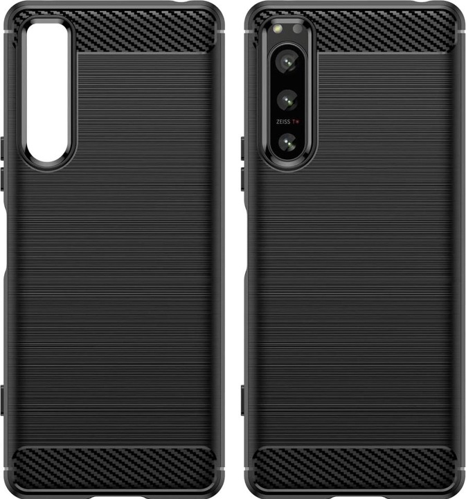 Actual product image Screenguard Sony Xperia 5 IV Cover Carbon Brushed Soft TPU (Sony Xperia 5 IV)