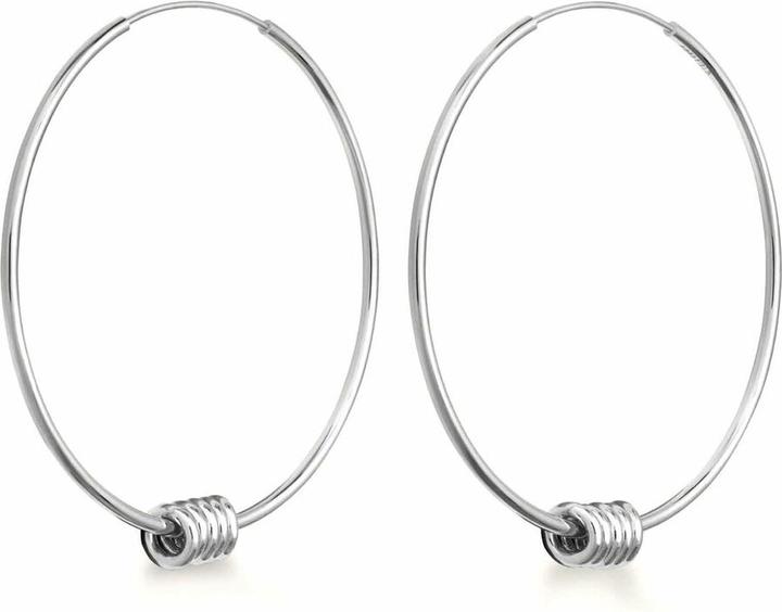 Produktbild Rosefield Spring Hoop Large Silver Ohrringe (Messing)