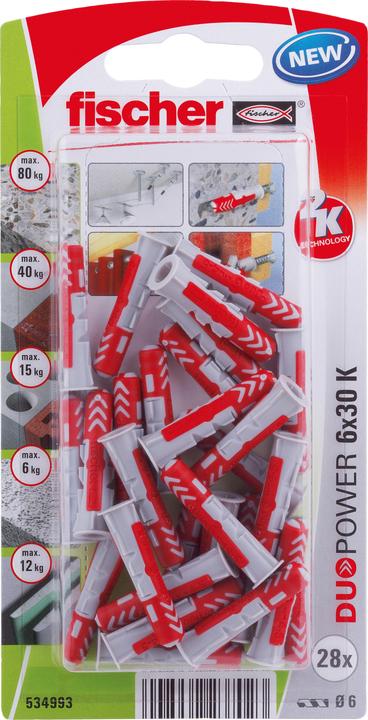 Image du produit Fischer DuoPower 6x30 K (28 pcs)