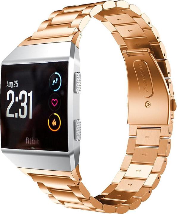 Produktbild JTI Edelstahlarmband kompatibel mit Fitbit Ionic - Rose (Edelstahl)