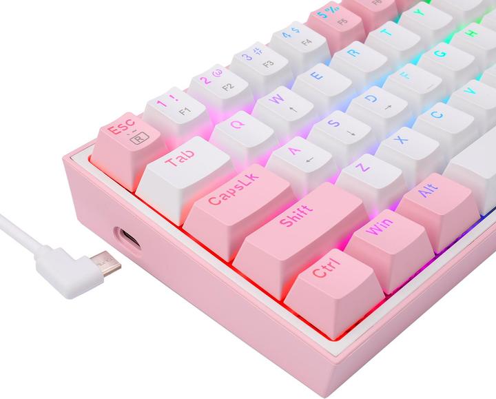 Actual product image Redragon Klawiatura K617 Fizz (K617-RGB pink) (USA, Cable)