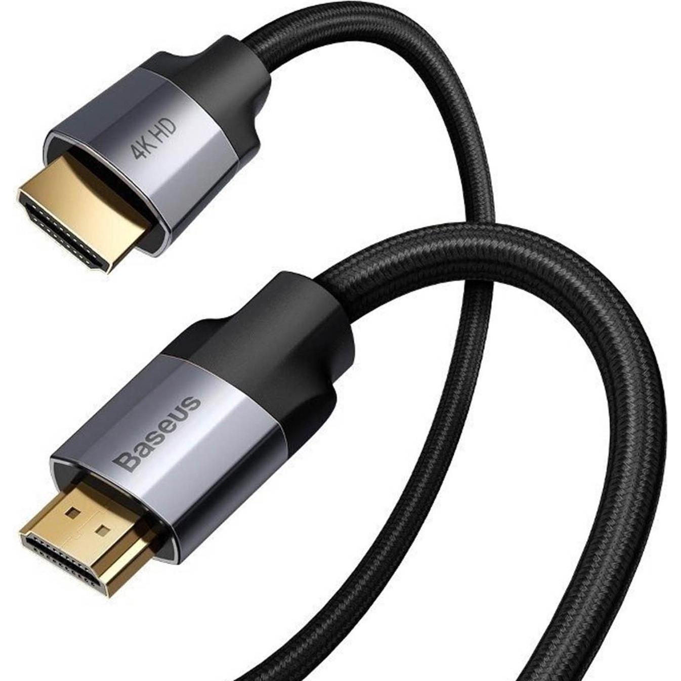 Thumbnail - Baseus Enjoyment Series 4KHD Male To 4KHD Male Adapter Cable 2m Dark gray (2 m, HDMI), Video Kabel