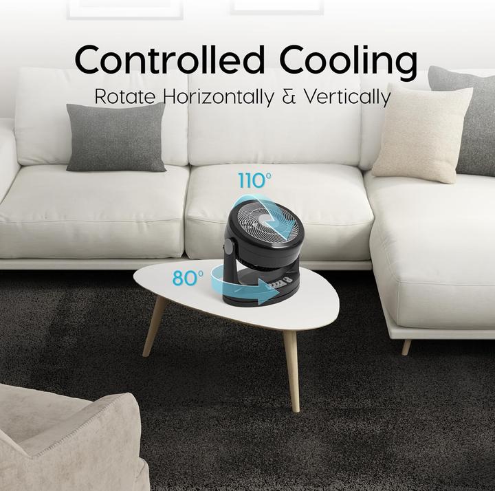 Produktbild Iris Ohyama Woozoo PCF-HM23 oszillierender Tischventilator mit 3 Geschwindigkeiten (35 dB)