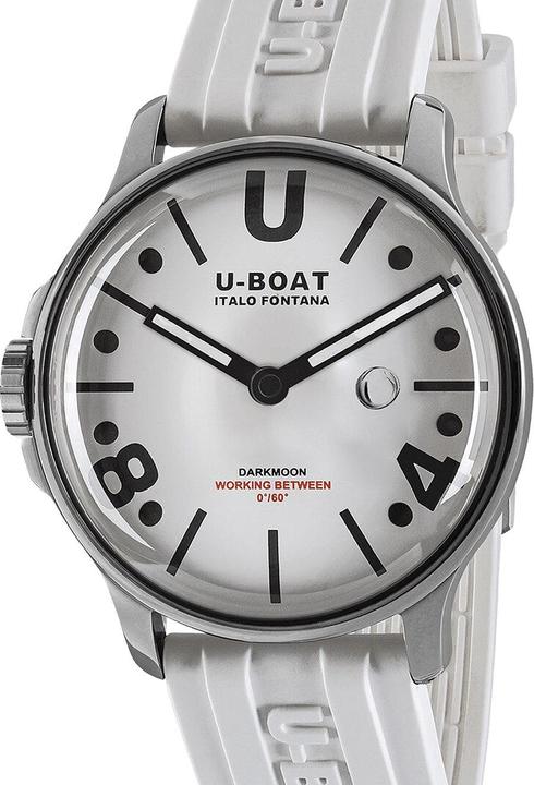 U-Boat 9542 Darkmoon White SS Herrenuhr 44mm 5ATM (Analoguhr, 44 mm)