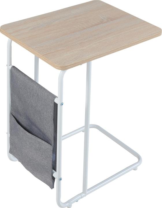 Tavolino Pieghevole In Bamb&ugrave; Naturale - Salvaspazio Per Salotto E Balcone | 63,5x48x38 Cm