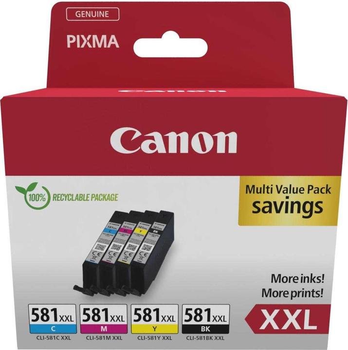Actual product image Canon CLI-581XXL Ink Cartridge C/M/Y/BK (FC)