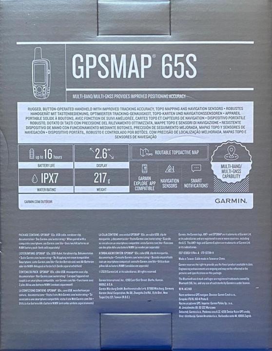Immagine prodotto Garmin Mappa GPS 65s