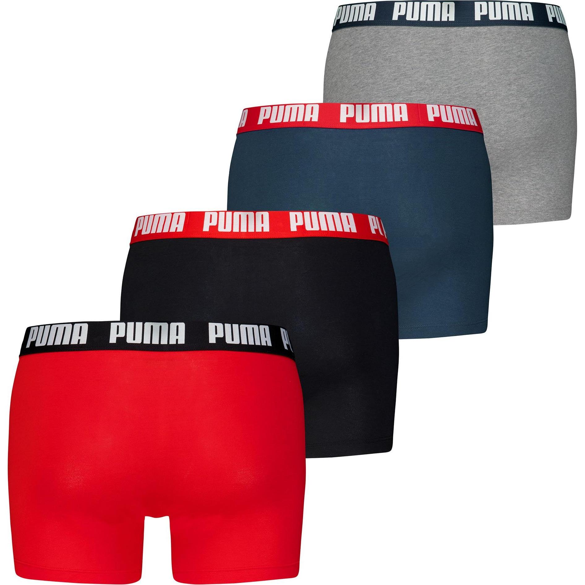 Thumbnail - Puma, Herren, Unterhosen, Basic Boxer 4p Ecom, Mehrfarbig, (M, 4er Pack)