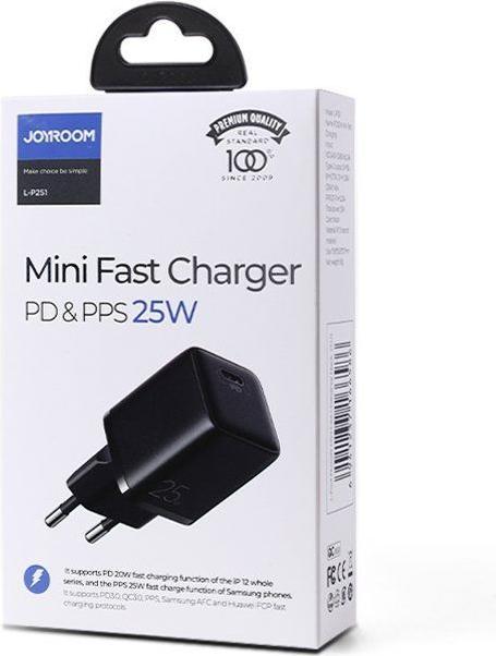 Immagine prodotto Joyroom Mini caricatore veloce USB-C, PD, 25W - Nero (25 W)
