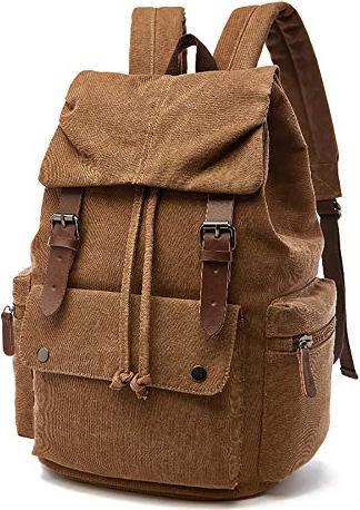 Produktbild Only-Bags.Store Canvas Vintage Laptop-Rucksack, Rucksack für Wandern, Reisen, geräumige Tasche