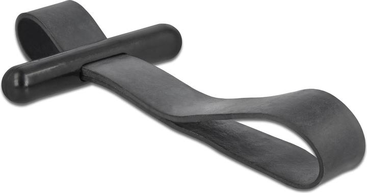 Actual product image Delock Cable Tie with Rubber Loop Black 2.6 cm x 15 mm (Velcro cable ties, 26 mm, 1 pcs.)