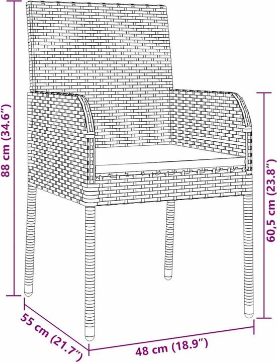 Produktbild vidaXL Garten Essgruppe (160 x 70 x 73 cm)