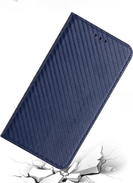 Image du produit Cover-Discount iPhone 15 Pro - Étui flip look carbone bleu (Apple iPhone 15 Pro)