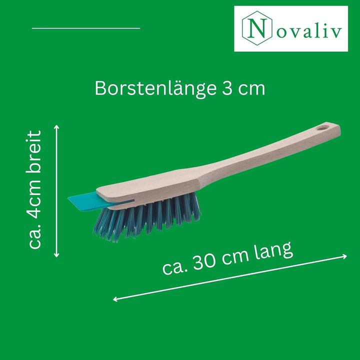 Actual product image Novatool Novaliv Bürste Rasenmäher Reiniger Rasenmäherbürste mit Schaber 30cm Rasenmäher Bürste für Elektro A (Lawn mower, Lawn tractor, Garden machinery tools)