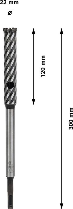 Actual product image Bosch Professional Zubehör PRO SDS plus Rebar Cutter drill bit, 22 x 120 x 300 mm (22 mm)