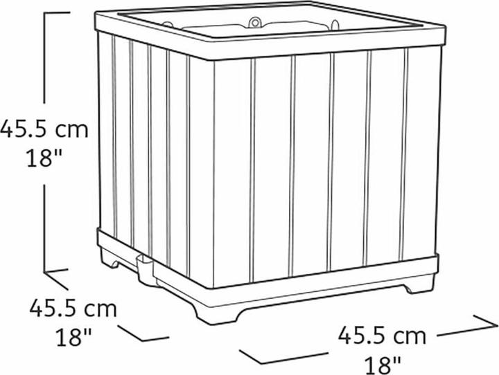 Actual product image Keter Donica ogrodowa w kolorze ashwood 262635 (45.50 x 45.50 x 45.50 cm)