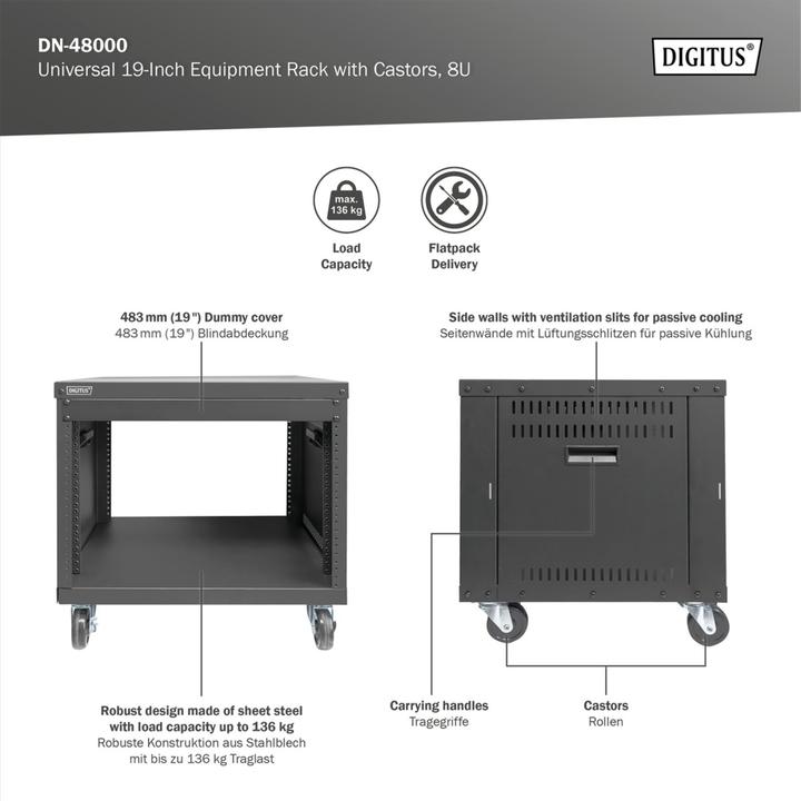 Actual product image Digitus DN-48000 (8 RU, 19 inch rack)