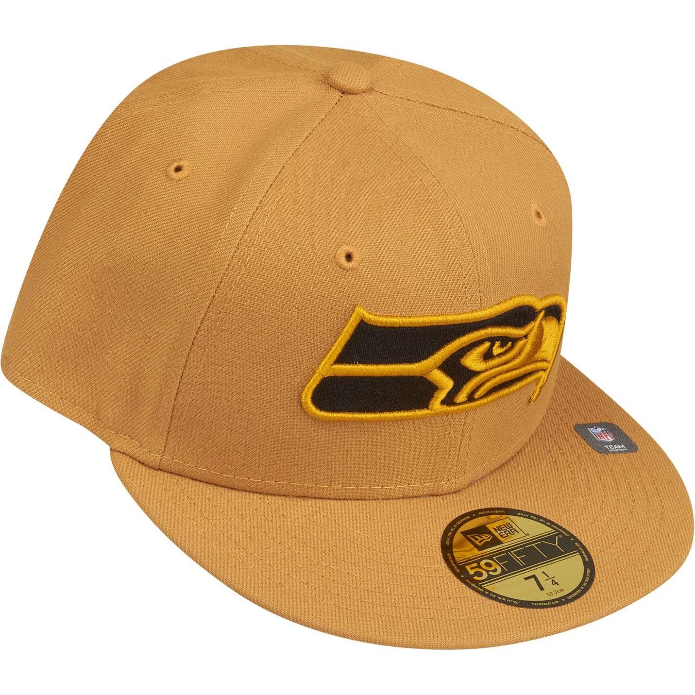 Thumbnail - New Era, Herren, Cap, 59Fifty Fitted Cap - Seattle Seahawks panama - 7 5/8, Braun, (7 5/8)