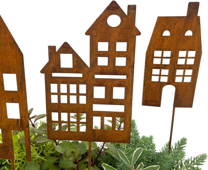 Produktbild LB H&F 4er-Set Gartenstecker Häuser