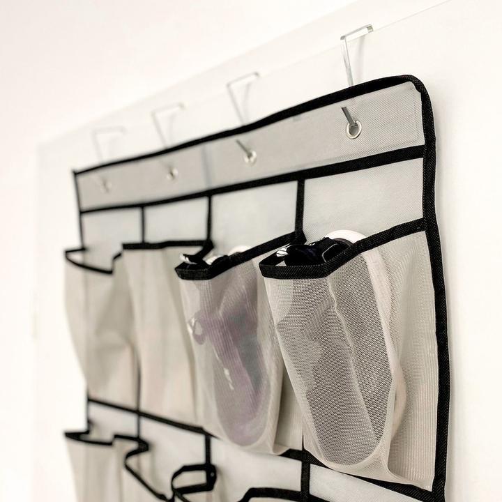 Image du produit Intirilife Organisateur de chaussures à suspendre avec 24 compartiments (55.5 x 2 x 148 cm)