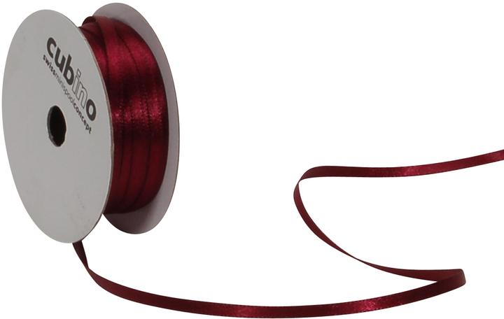 Produktbild Spyk Satinband Cubino 2082.072 3mmx8m bordeaux (Geschenkband, 1 x)