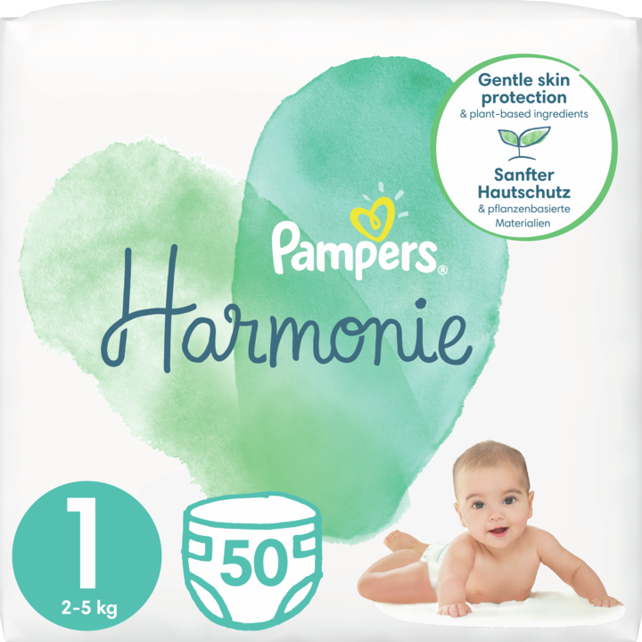 Produktbild Pampers Harmonie (Gr. 1, Tragepack, 50 Stück)