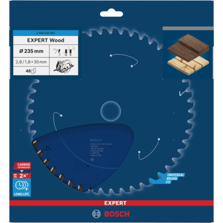 Produktbild Bosch Professional Zubehör Kreissägeblatt Expert for Wood, 235 x 30 x 2,8 mm, 48