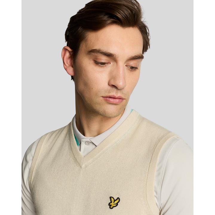 Produktbild Lyle and Scott Strickweste mit V-Ausschnitt aus Merinowolle (XXL)