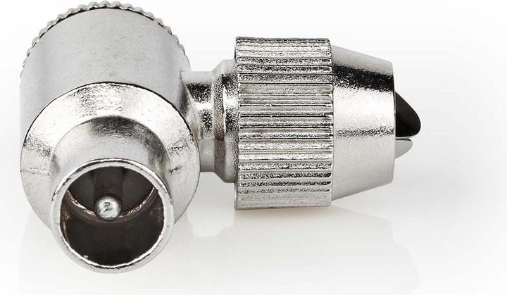 Produktbild Nedis IEC (Coax) Stecker - 90° abgewinkelt - Stecker - Vernickelt - 75 Ohm - Schraube - Kabeleingang (75 dB, Antennenkabel)